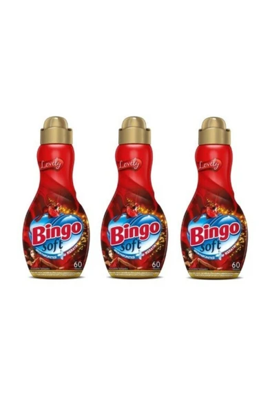 Bingo Soft Konsantre Çamaşır Yumuşatıcısı Lovely 1440 ml X 3 Adet