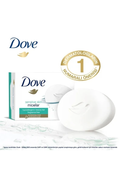 Dove Sabun Mıcellar Beauty Cream Bar Micellar Hassas Ciltler Için Nemlendirici Etkili 90 grx4 - 2