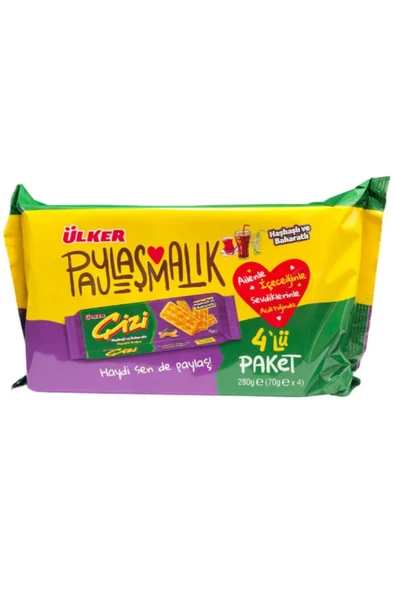 Ülker Ülker Çizi Haşhaşlı Baharatlı Kraker 4X70 g