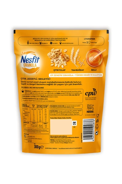 Nestle Nesfit Granola Ballı 300 gr - Resim 4