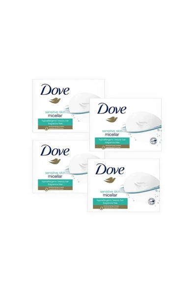 Dove Sabun Mıcellar Beauty Cream Bar Micellar Hassas Ciltler Için Nemlendirici Etkili 90 grx4 - 1