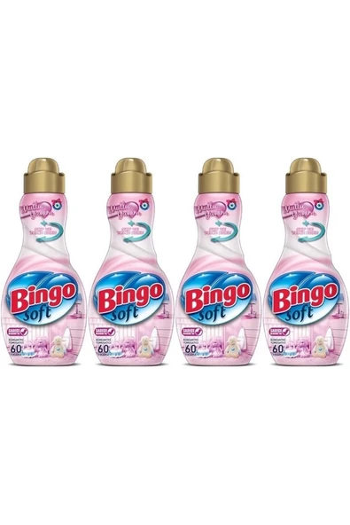 Bingo Soft Çamaşır Yumuşatıcı Konsantre 1440ml Mutlu Yuvam (4 LÜ SET)