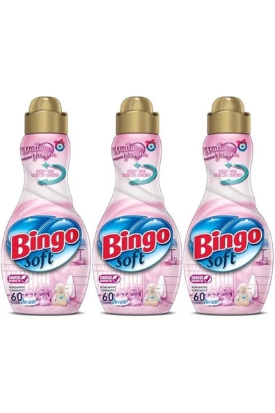 Bingo Soft Çamaşır Yumuşatıcı Konsantre 1440ml Mutlu Yuvam (3 LÜ SET)