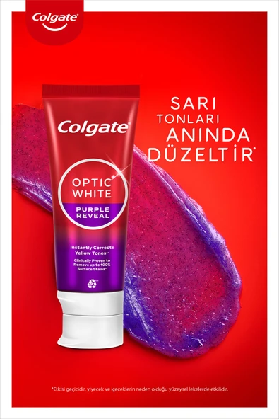 Colgate Optic White Purple Reveal Beyazlatıcı Diş Macunu 75 Ml x2 - 2