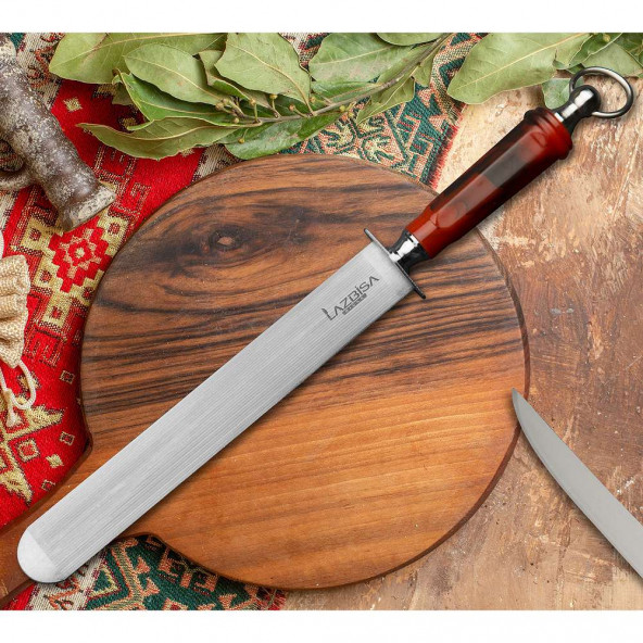 Lazbisa Mutfak Bıçak Seti Bıçak Satır Zırh Bileme Çelik Yassı Masat