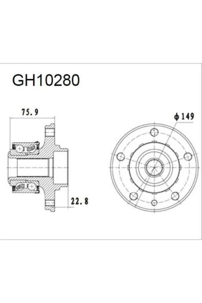 Gmb GH10280 Gh10280 On-porya Arka Teker 5 Bijon Absli Transporter T5