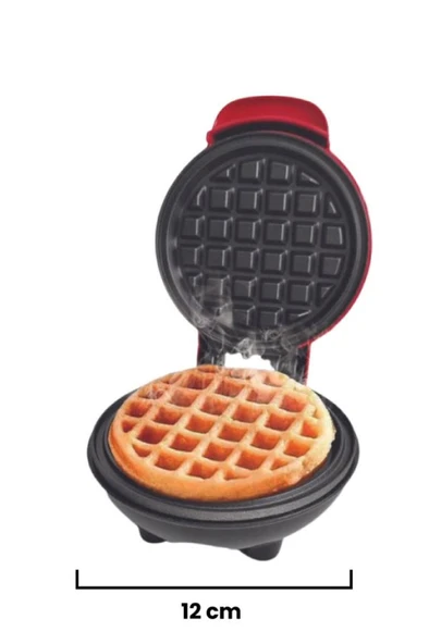 Kiwi MİNİ Ksm-2400W Yapışmaz Plakalı Waffle Makinesi Kırmızı - 2