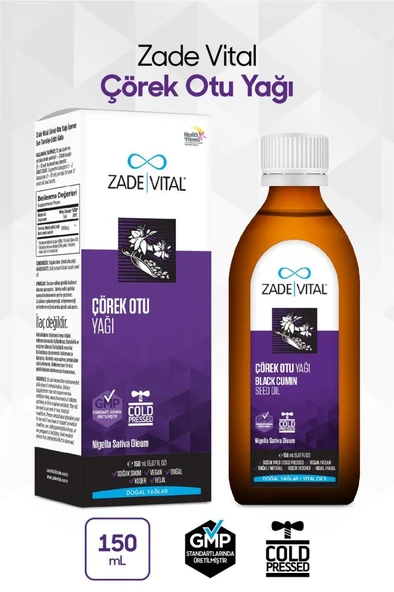 Zade Vital Çörek Otu Yağı 150 Ml- SKT: 05/2028