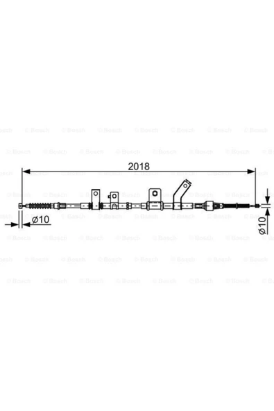 Bosch 1987482516 El Fren Teli Arka Sag (mitsubishi : L200 06-14) - Bos- ürün görseli 1