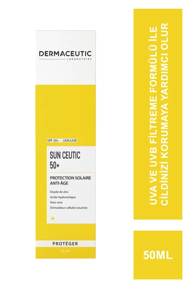 Dermaceutic Sun Ceutic Anti-Agig Spf50 50ml - Nemlendiricili Güneş Koruyucu Krem