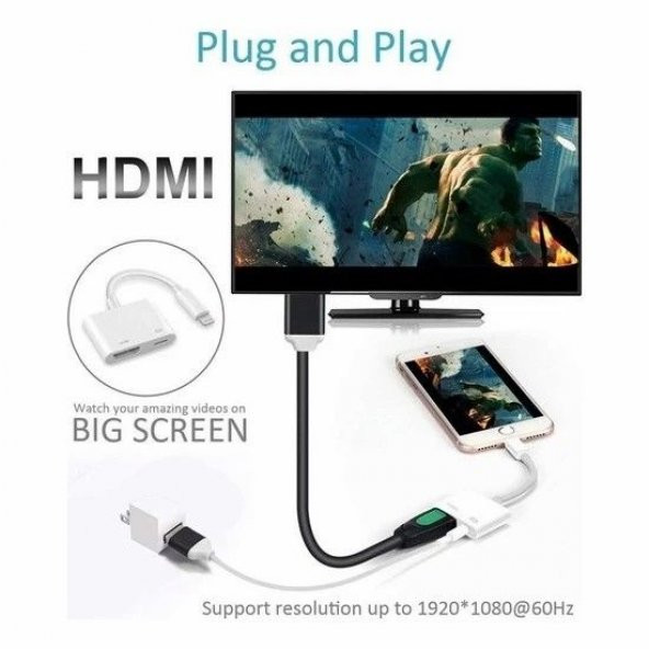 DAYTONA L8-HI İPHONE LIGHTING=HDMI 4K 1080P ÇEV. - 5