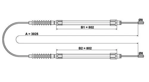 MGA 53170 El Fren Teli Ducato 94- / Boxer 94- / Jumper 94- ürün görseli 1