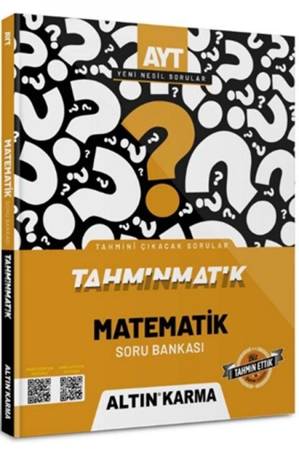 AYT Matematik Tahminmatik Soru Bankası Altın Karma Yayınları