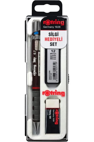 Rotring Okul Seti Versatil 0.7 mm Bordo