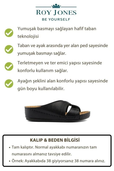 ROY JONES 1816 SİYAH COMFORT CASUAL ANATOMİK GÜNLÜK TERLİK - Resim 5