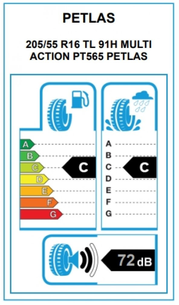 Petlas 205/55 R16 91V Multi Action Pt565 Oto 4 Mevsim Lastiği ( Üretim Yılı: 2025 ) - 2