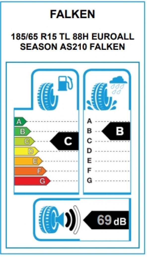 Falken 185/65 R15 TL 88H Euroall Season AS210 2024 4 Mevsim Lastik - 2