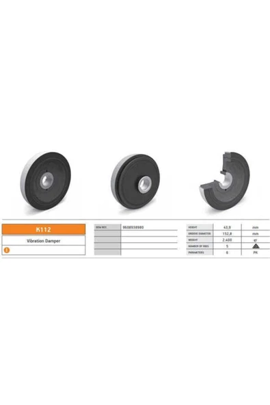 K112 Krank Kasnağı Partner 97-00 1.9d ürün görseli 1