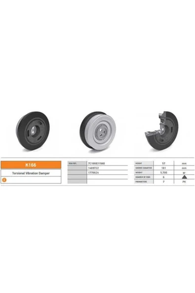 K166 Krank Kasnağı Transit 3.2tdcı ürün görseli 1