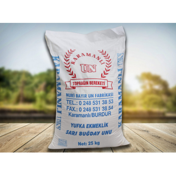 EKMEKLİK YUFKALIK  SARI BUĞDAY UNU 25 KG(KARAMANLI)