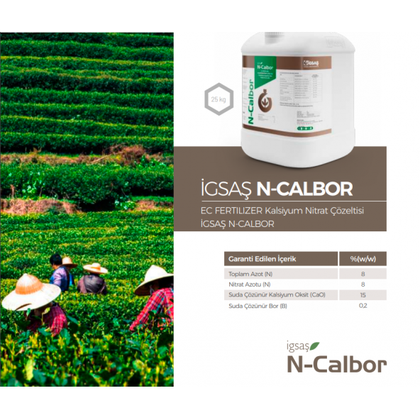 İGSAŞ N-CALBOR KALSİYUM NİTRAT - SIVI GÜBRE (25KG)