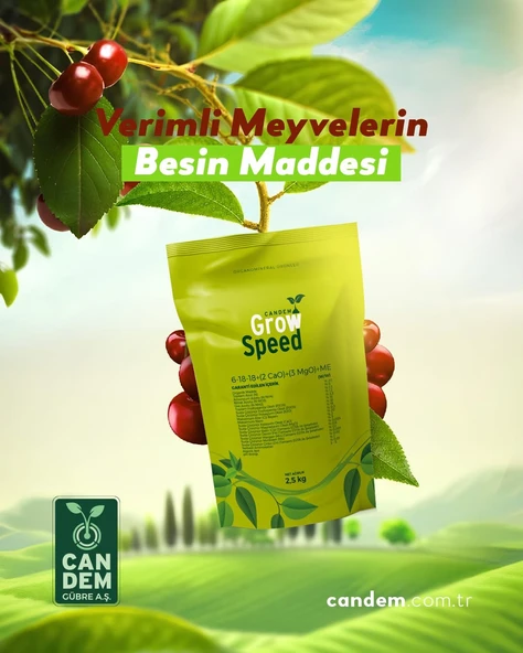 CANDEM GROW SPEED -ORGANOMİRAL - TOZ GÜBRE (1 KG)