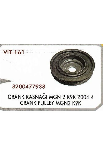 161 Krank Kasnağı Megane Iı K9k ürün görseli 1