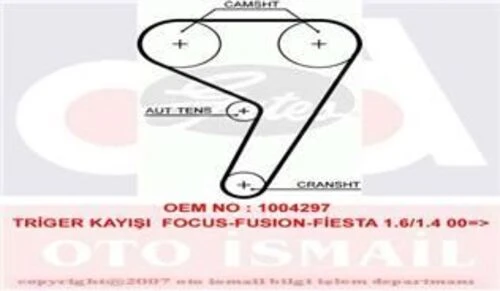 Gates 5433XS TRIGER EKSANTRIK KAYISI FIESTA IV V FOCUS II 1.25 1.