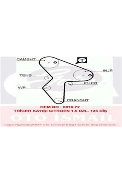 Gates 5418XS Trıger Eksantrık Kayısı Saxo 1.5d 136x254 Uyumlu ürün görseli 1