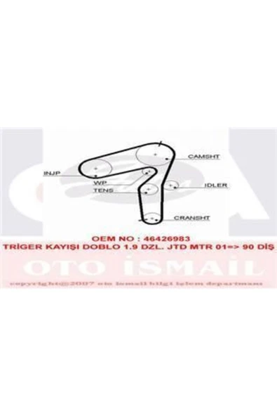 Gates 5500XS Trıger Eksantrık Kayısı Doblo 1.9 Jtd 190x240 ürün görseli 1