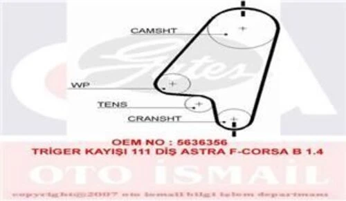 Gates 5310XS TRIGER EKSANTRIK KAYISI ASTRA F G VECTRA A B CORSA A ürün görseli 1