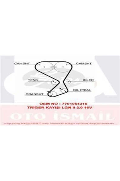 Gates 5550XS Trıger Eksantrık Kayısı Megane Laguna Iı 1.8 16v F4p 126x270 Uyumlu ürün görseli 1