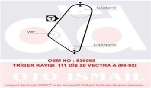 Gates 5047  TRIGER EKSANTRIK KAYISI VECTRA OMEGA A KADETT 111x200 ürün görseli 1