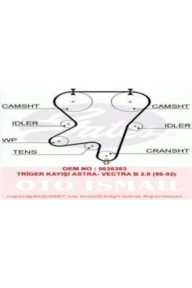 Gates 5408XS Trıger Eksantrık Kayısı Astra F 2.0 16v 169x240 Uyumlu ürün görseli 1