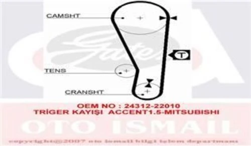 Gates 5283XS TRIGER EKSANTRIK KAYISI ACCENT 95-00 GETZ MATRIX 1.5 - 1