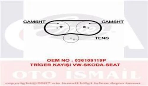 Gates 5516XS TRIGER EKSANTRIK KAYISI POLO 00- 1.4 16V 058x170 58D ürün görseli 1