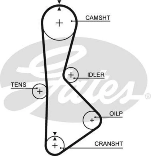 Gates T233 Triger Eksantrik Kayışı 127×240 Totoya Tercel 1.5 12V 86-89 ürün görseli 1