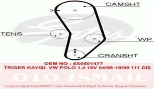 Gates 5445XS TRIGER EKSANTRIK KAYISI CARISMA 96-06 COLT LANCER 1. ürün görseli 1
