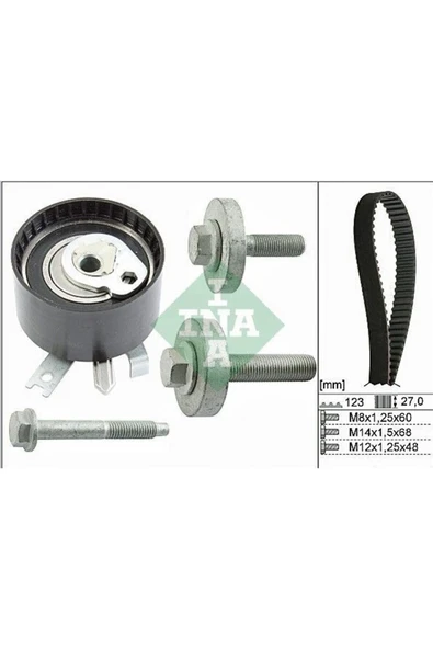 INA 530019710 Triger Eksantrik Gergi Seti 123diş Logan I 1.5 Dcı 07-