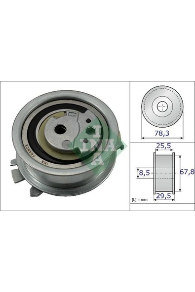 INA 531082510 Trıger Eksantrık Gergı Rulmanı Caddy Iıı Amarok / Leon 1.6 Tdı 2.0 Tdı 2.0 Bıtdı ürün görseli 1