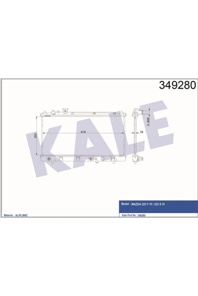 Kale 349280 Radyatör Al/pl/brz 323 F Vı-323 S Vı Atklr- Zl0215200 Zl0415200 Zl0415200a Zl0215200 ürün görseli 1