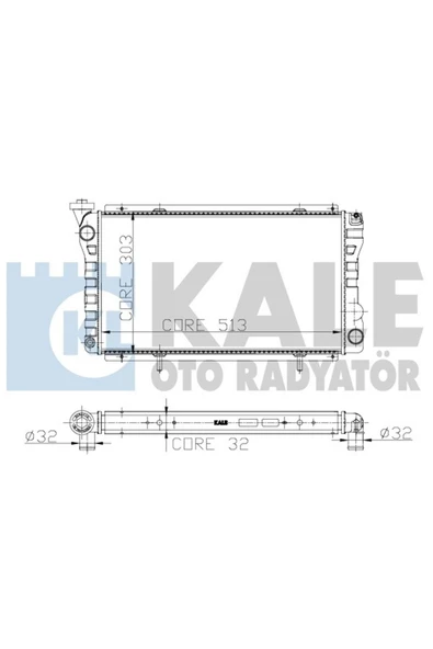 Kale 0560022AL Radyatör Dacıa 1.4 513x303x32 ürün görseli 1