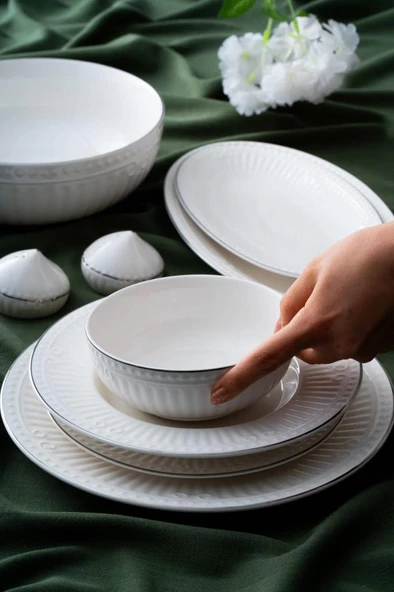 Acar Doralie Silver 29 Parça Yemek Takımı POR-07125 - 6