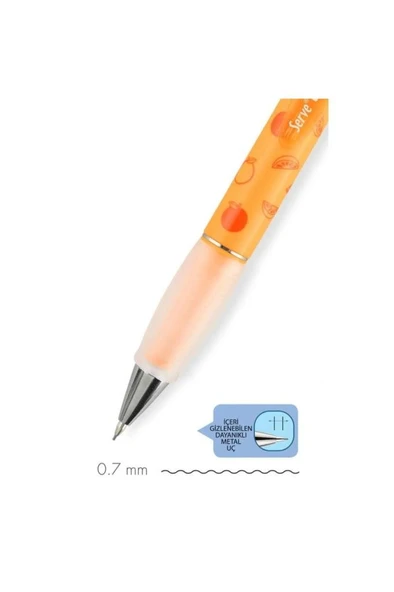 Deep Versatil Kalem 0.7 Neon Turuncu Portakal - 3