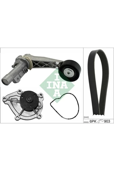 INA 529050430 KANALLI KAYIS KIT + SU POMPASI (PEUGEOT  208-308-3008-2008-508)