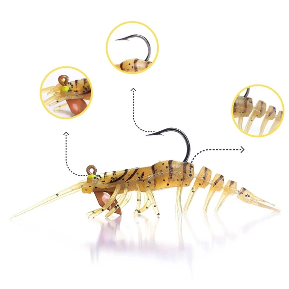 Caretta Sakura Shrimp 76mm 6,5gr Silikon Karides - Resim 6