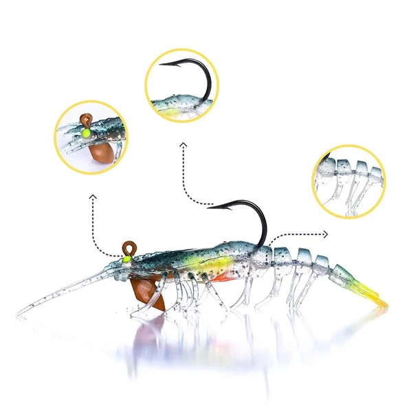 Caretta Sakura Shrimp 76mm 6,5gr Silikon Karides - Resim 12