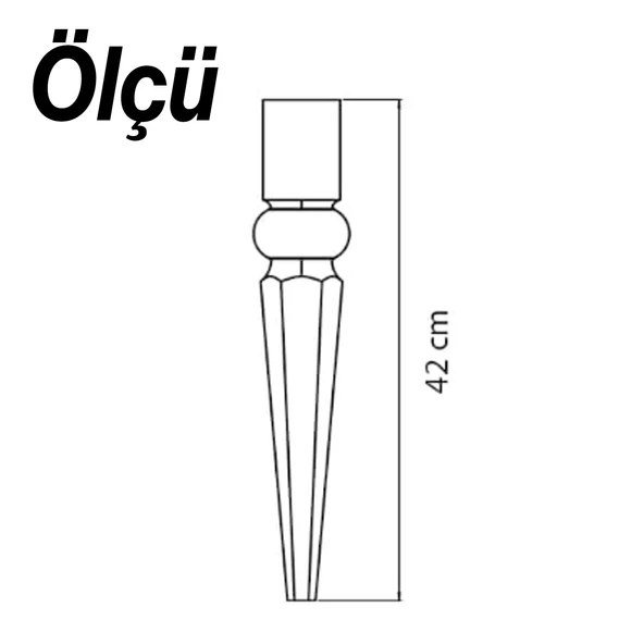 Elips Sehpa Ayağı 42 cm Plastik Gümüş Gri Masa Ayak Mutfak Sehpası Yemek Masası Mobilya Ayakları - 5