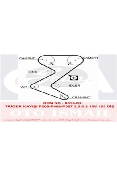 Gates 5528XS TRIGER EKSANTRIK KAYISI 206 307 406 407 607 / XSARA ürün görseli 1