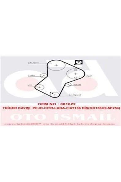 Gates 5049XS TRIGER EKSANTRIK KAYISI SCUDO DUCATO / 405 PARTNER E